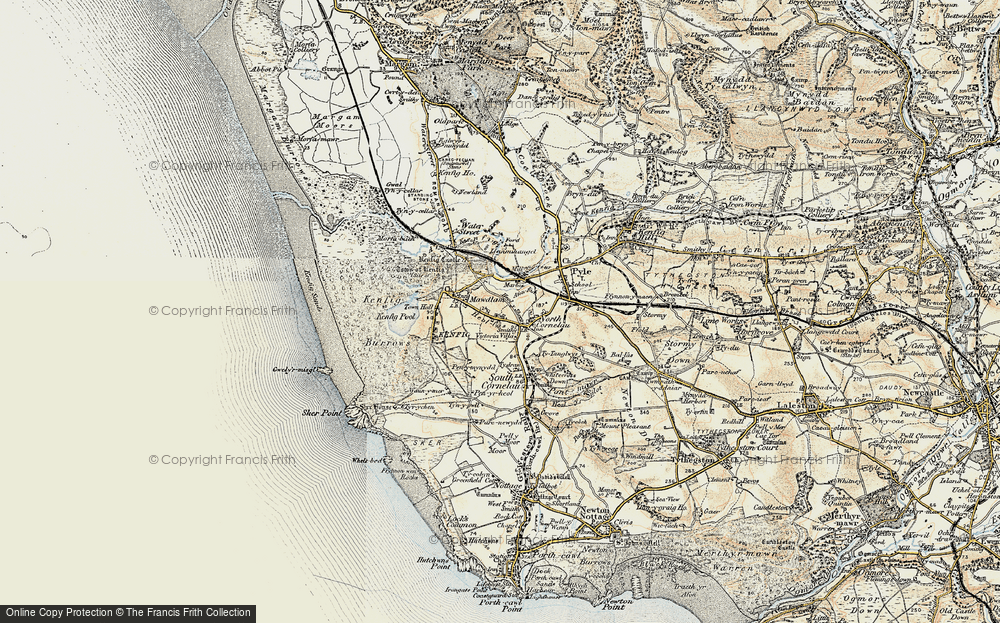 Old Map of North Cornelly, 1900-1901 in 1900-1901