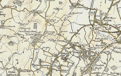 Old map of North Corner in 1899