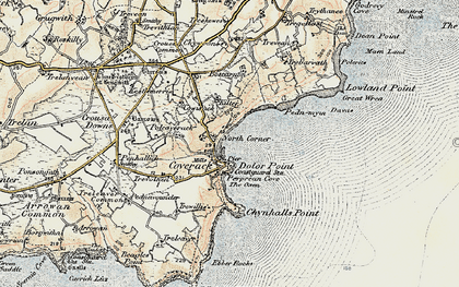 Old map of Boscarnon in 1900