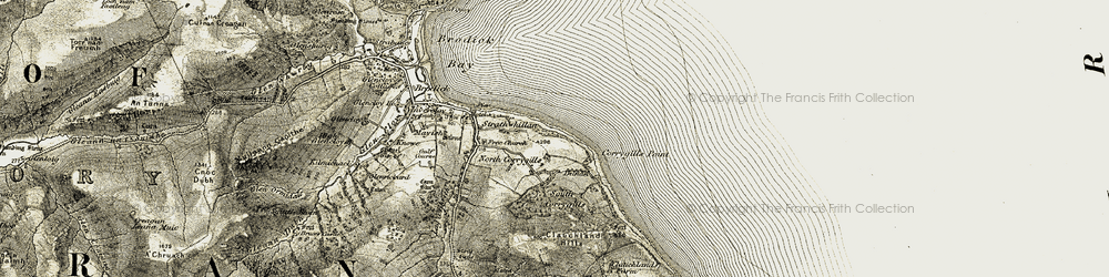 Old map of North Corriegills in 1905-1906