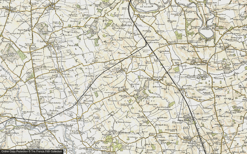 Old Map of North Cowton, 1903-1904 in 1903-1904