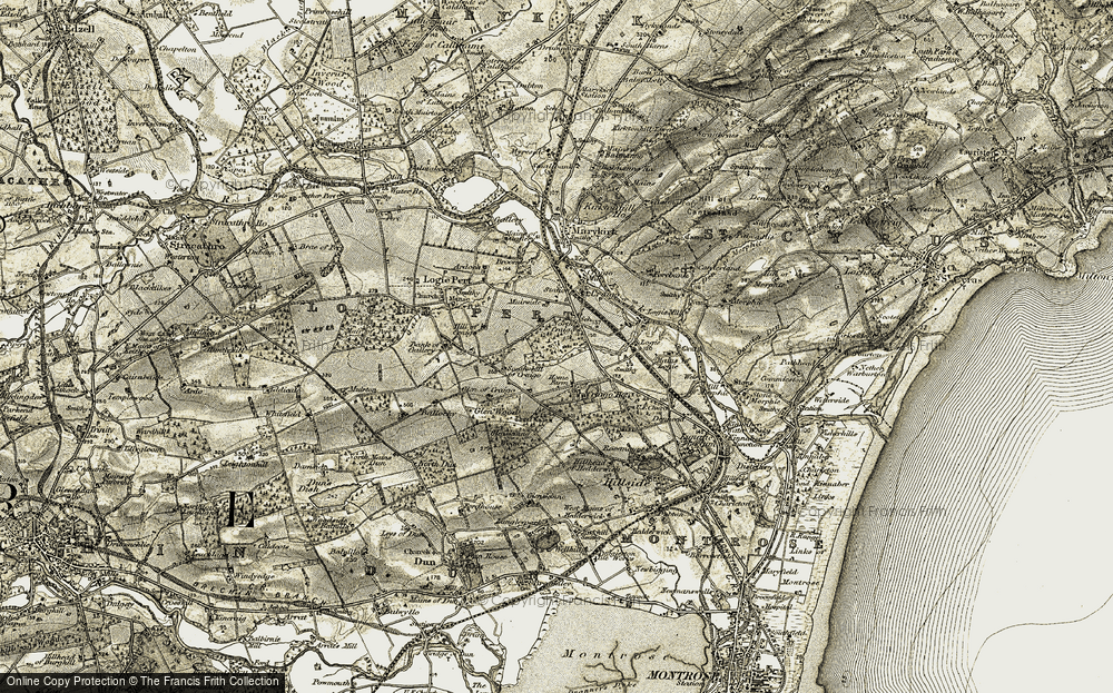 Old Map of North Craigo, 1907-1908 in 1907-1908