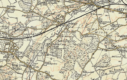 Old map of North Cray in 1898