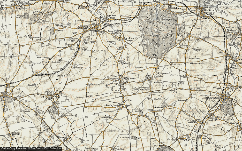Old Map of North Creake, 1901-1902 in 1901-1902
