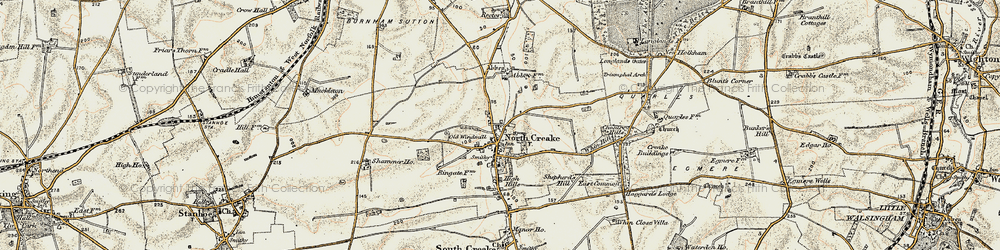 Old map of North Creake in 1901-1902