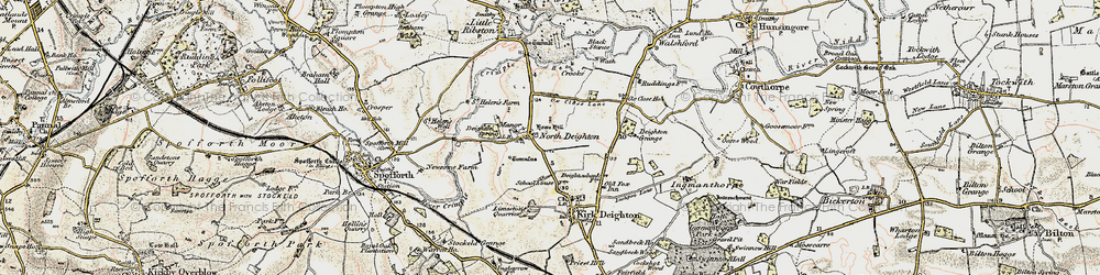 Old map of North Deighton in 1903-1904