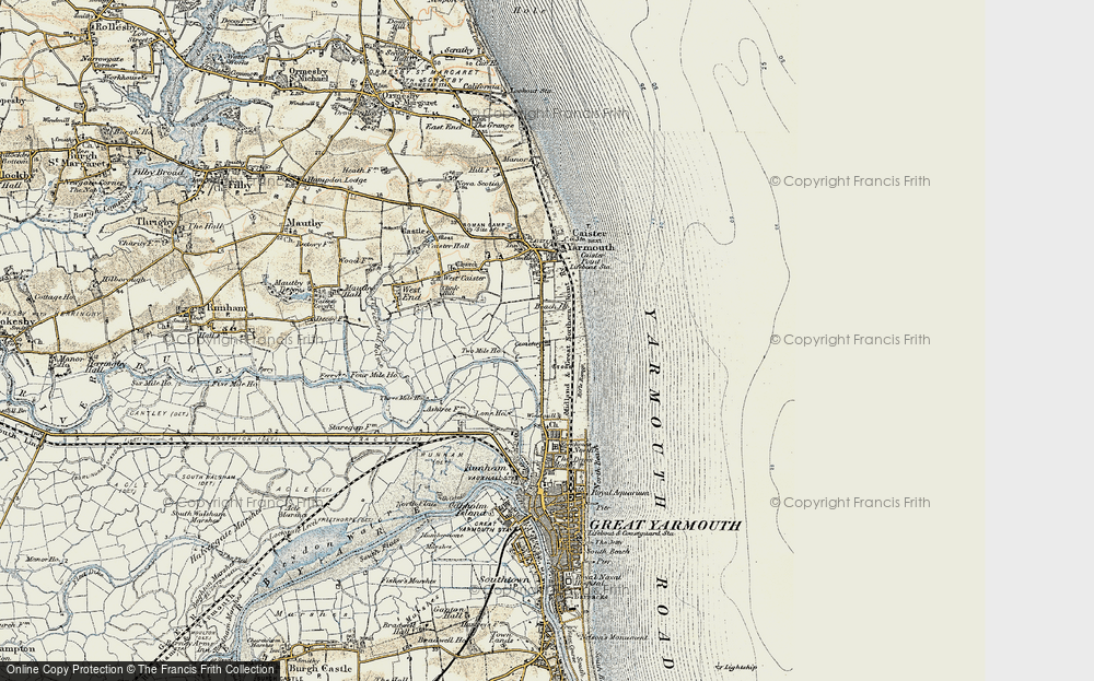 Old Map of North Denes, 1901-1902 in 1901-1902