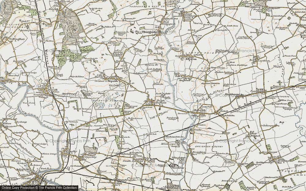 Old Map of North Duffield, 1903 in 1903