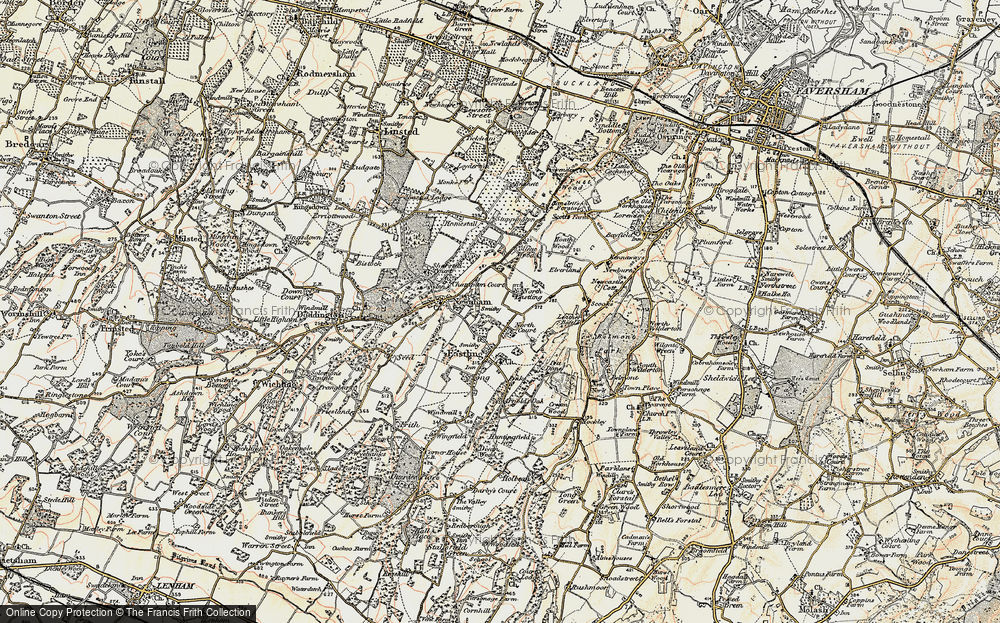 Old Map of North Eastling, 1897-1898 in 1897-1898
