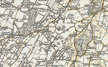 Old map of North Eastling in 1897-1898