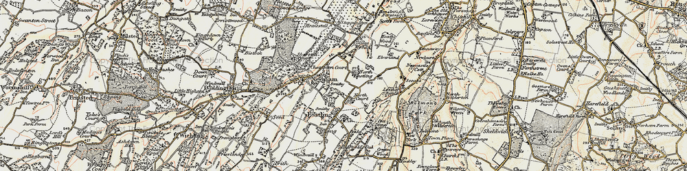 Old map of North Eastling in 1897-1898