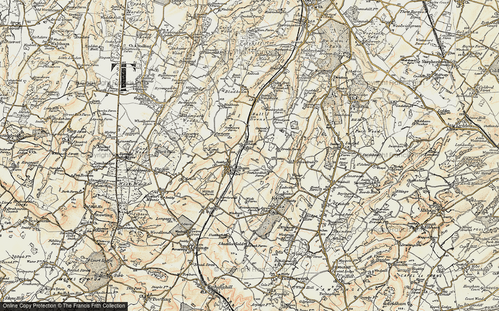 Old Map of North Elham, 1898-1899 in 1898-1899