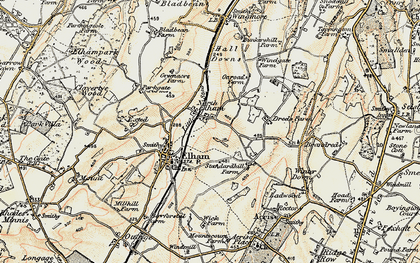 Old map of North Elham in 1898-1899