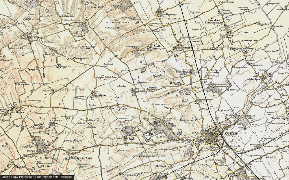 Old Map of Historic Map covering Boswell Ho in 1903
