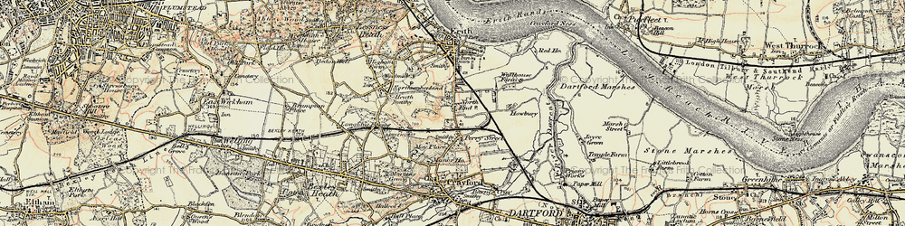 Old map of North End in 1897-1898