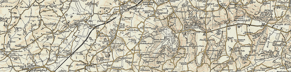 Old map of North End in 1898-1900
