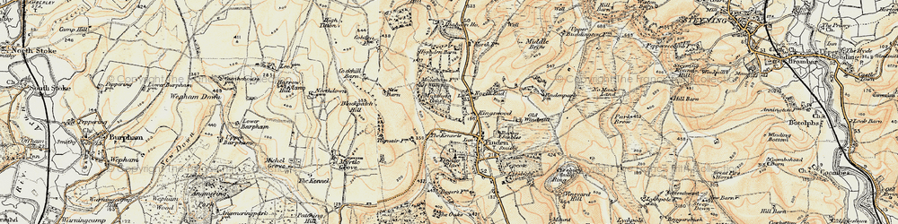 Old map of Blackpatch Hill in 1898