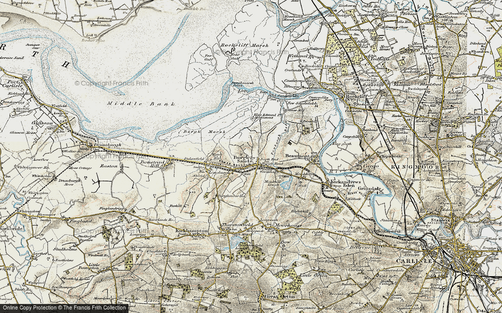 Old Map of Historic Map covering Burghmarsh Point in 1901-1904