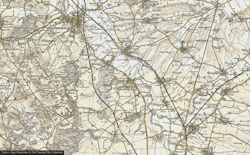 Old Map of Historic Map covering Buddon Wood in 1902-1903