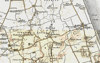 Old map of Nunkeeling in 1903