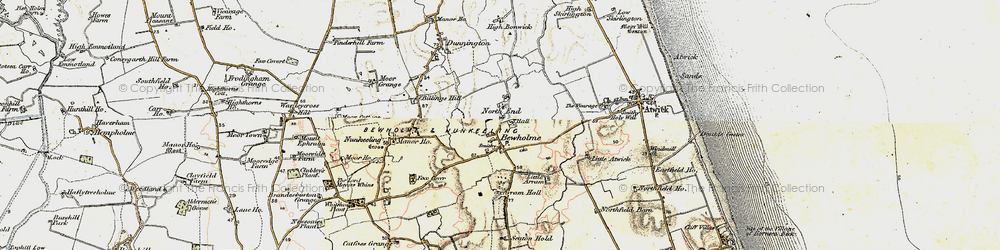 Old map of Nunkeeling in 1903