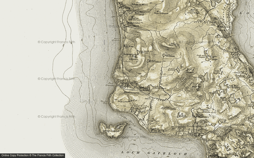 Old Map of North Erradale, 1908-1910 in 1908-1910