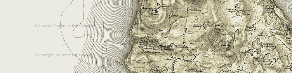 Old map of North Erradale in 1908-1910