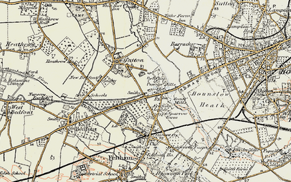 Old map of North Feltham in 1897-1909