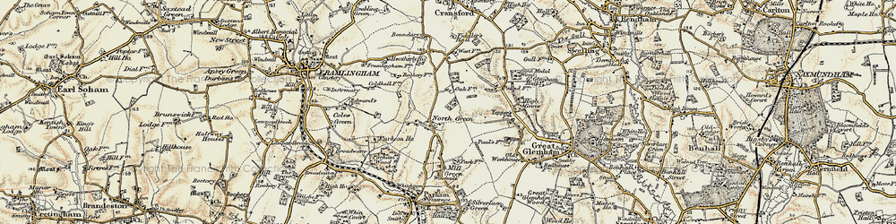 Old map of North Green in 1898-1901