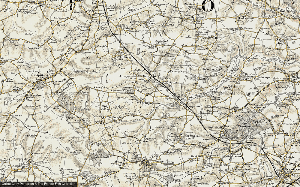 Old Map of North Green, 1901-1902 in 1901-1902