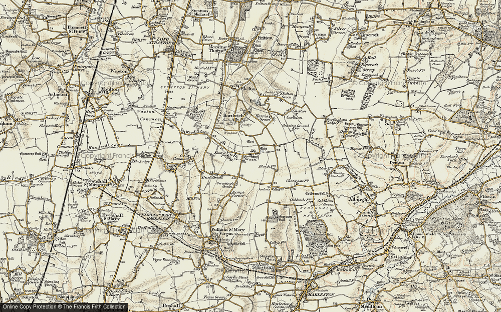 Old Map of North Green, 1901-1902 in 1901-1902