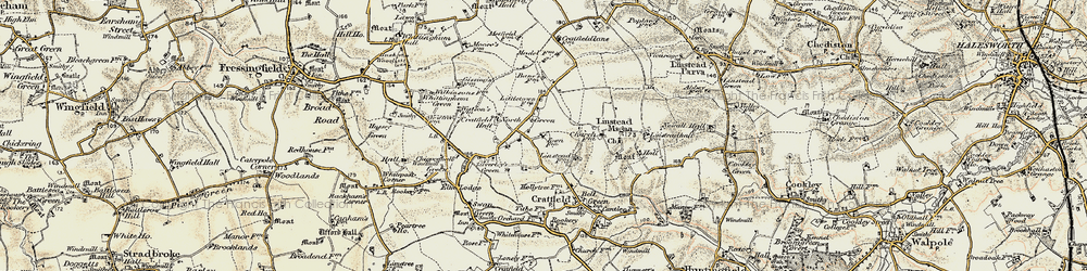 Old map of North Green in 1901-1902