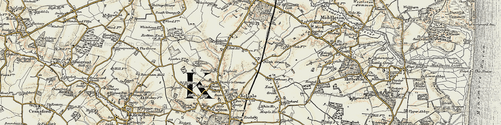 Old map of North Green in 1901