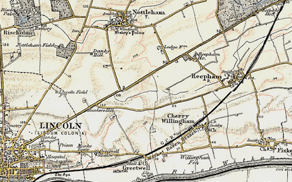 Old map of North Greetwell in 1902-1903