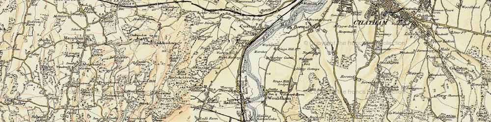 Old map of North Halling in 1897-1898