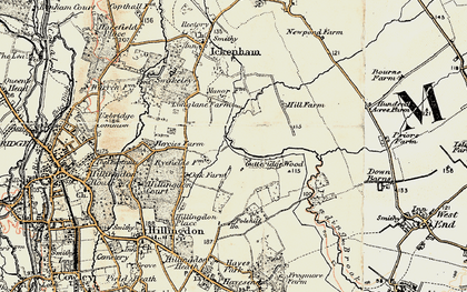 Old map of North Hillingdon in 1897-1909
