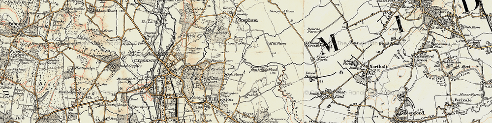 Old map of North Hillingdon in 1897-1909
