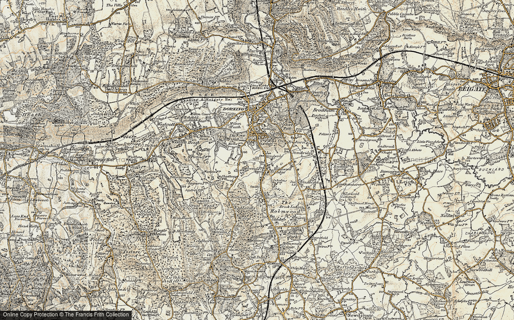 Old Map of North Holmwood, 1898-1909 in 1898-1909