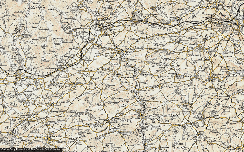 Old Map of Historic Map covering Beneknowle in 1899