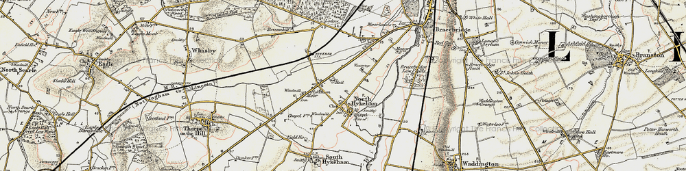 Old map of North Hykeham in 1902-1903