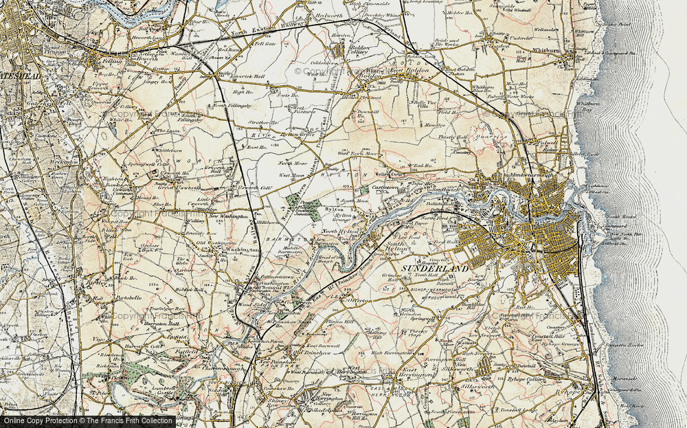 Old Map of North Hylton, 1901-1904 in 1901-1904