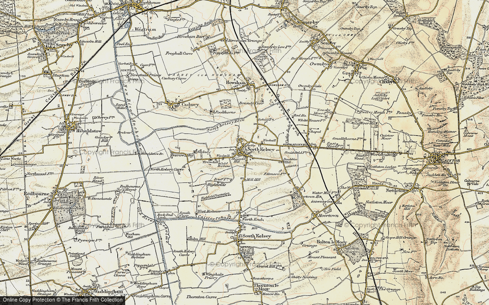 Old Map of North Kelsey, 1903-1908 in 1903-1908