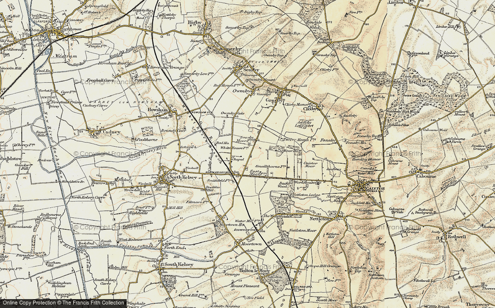 Old Map of North Kelsey Moor, 1903-1908 in 1903-1908