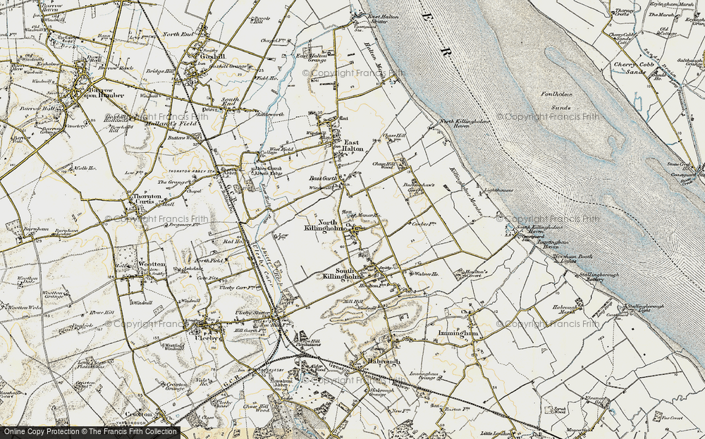 Old Map of Historic Map covering Burkinshaw's Covert in 1903-1908