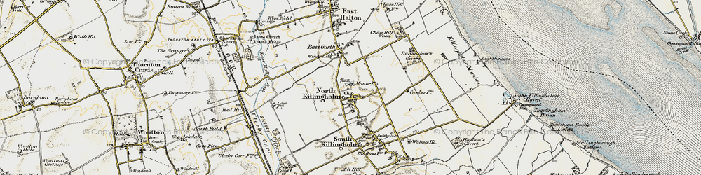 Old map of North Killingholme in 1903-1908