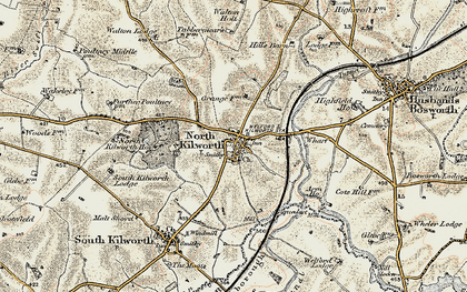 Old map of North Kilworth in 1901-1902