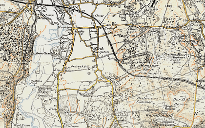 Old map of North Kingston in 1897-1909