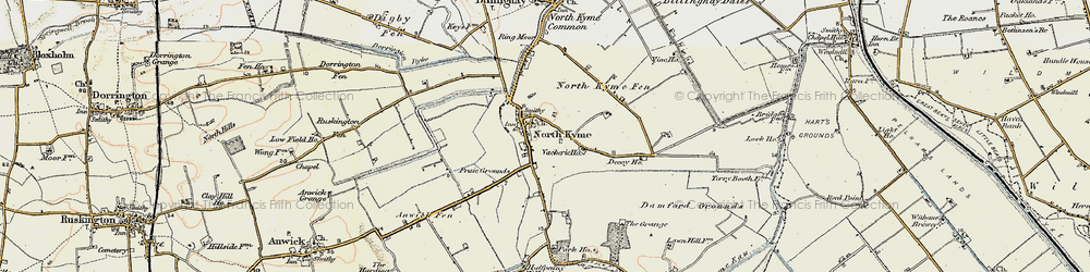 Old map of North Kyme in 1902-1903