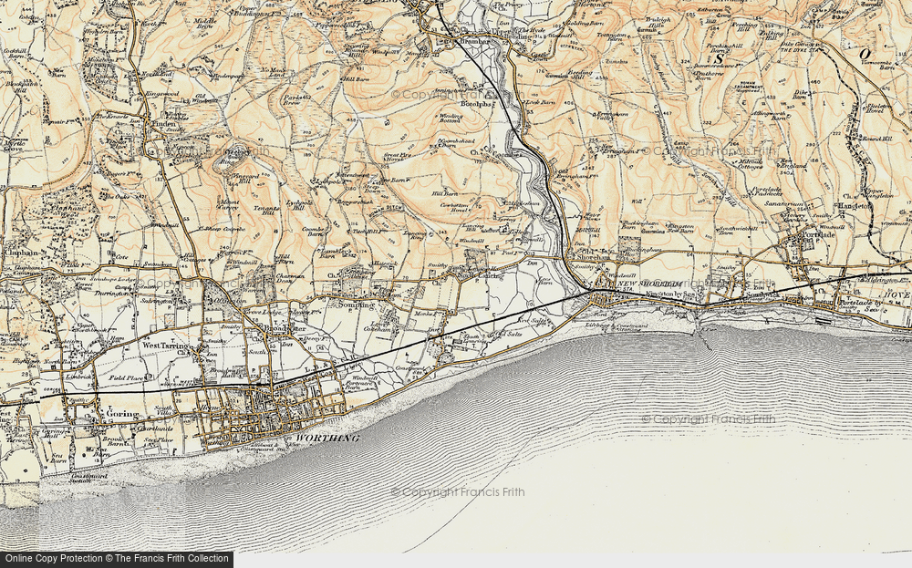 Old Map of North Lancing, 1898 in 1898