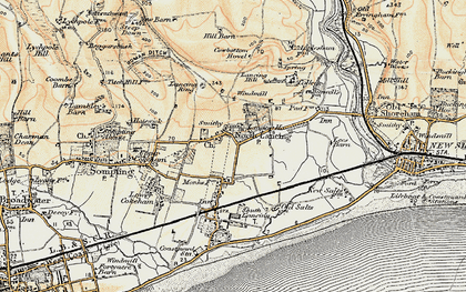 Old map of North Lancing in 1898